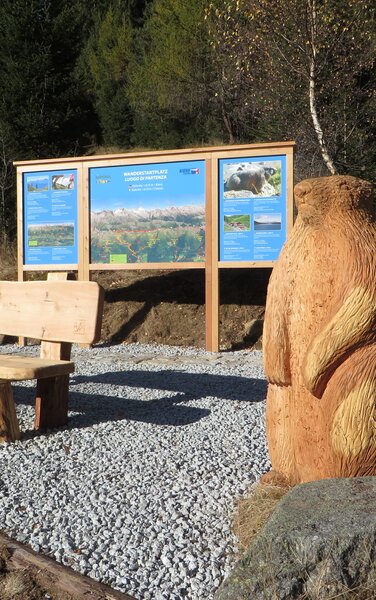 Beschielderung am Murmeltierweg in Hofern