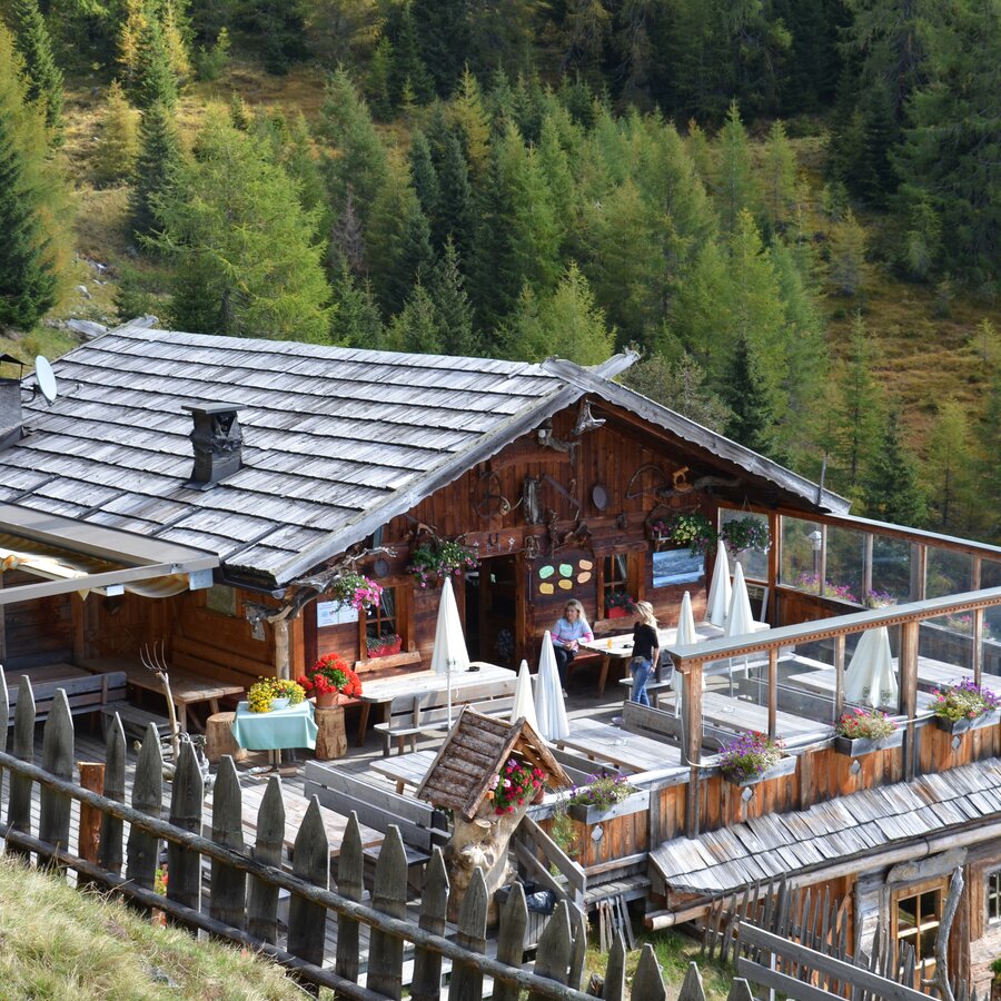 Moarhof Alm in summer, route view