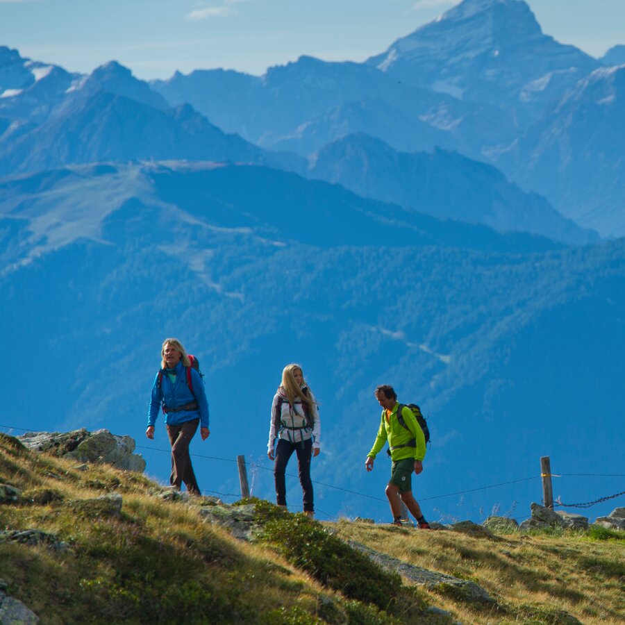 3 Wanderer entlang des Weges zur Putzenhöhe im Sommer | © Franz Gerdl