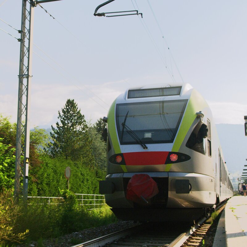 Front view of the Pustertal Railway